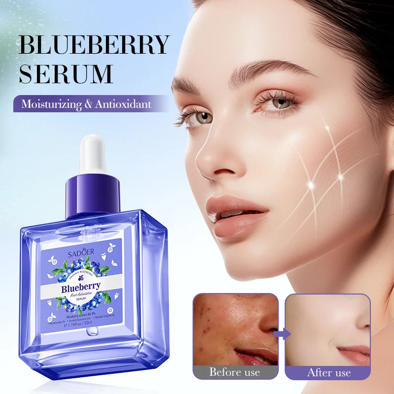 Blueberry Hyaluronic Acid Face Serum Facial Essence Moisturizing Firming Nourishing Facial Serum For Face Skin Care