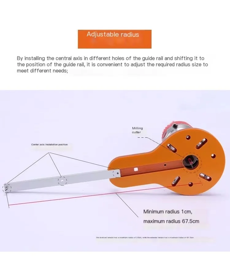 Círculo Corte Jig para Electric Wood Router, Mão Trimmer, Carpintaria, aparar, moagem, Circle Groove, Acessórios Ferramenta