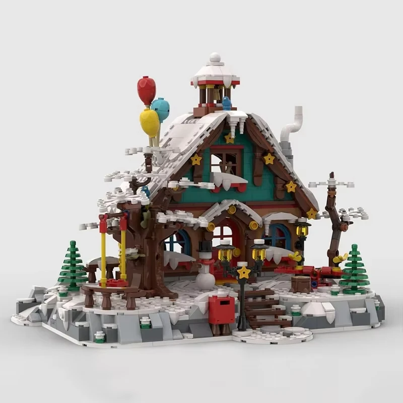 

MOC Christmas Series: Winter Village Building Model, Kindergarten Model, DIY Assembly Block Toy, Children's Holiday Gift