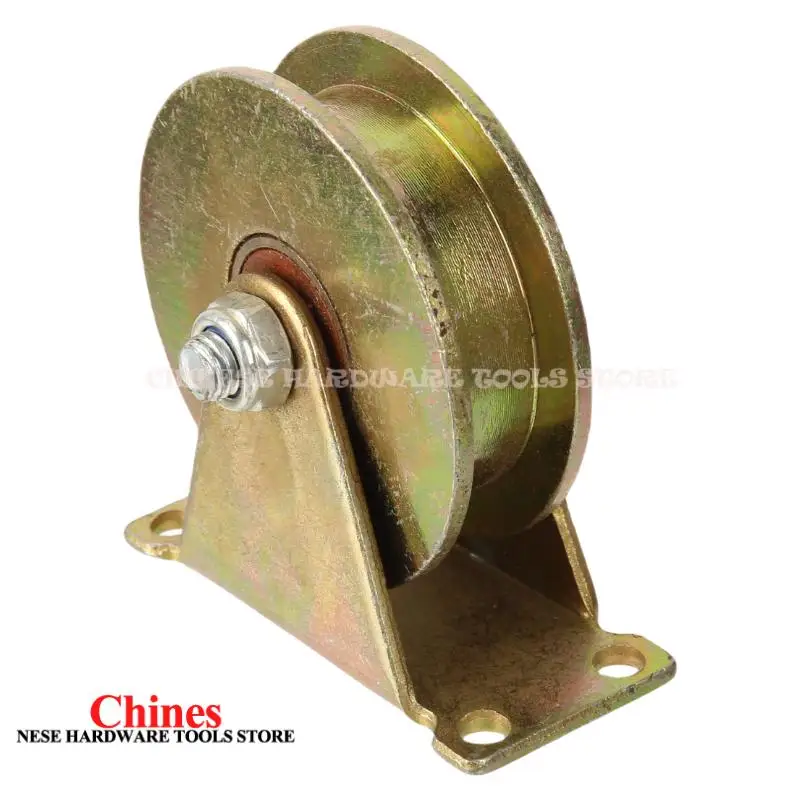 

90MM Diameter Heavy Duty Triangle Wheel Pulley: U-Shaped Bearing Groove for Movable Door Guide