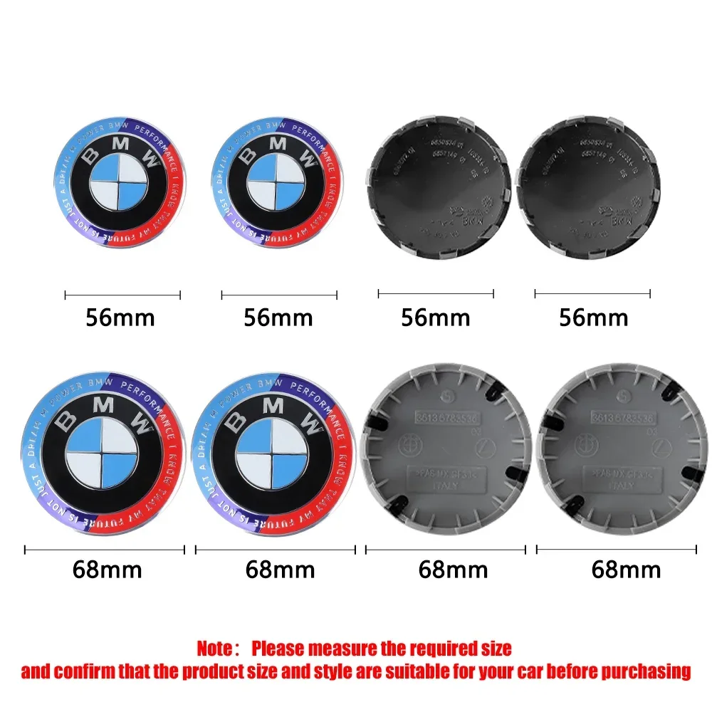 56/68mm Car Wheel Center Cap Logo Badge Decorative Cover for BMW MINI S WORKS E39 E36 F20 E87 E46 F10 F20 E34 F10 E92 E38 E91