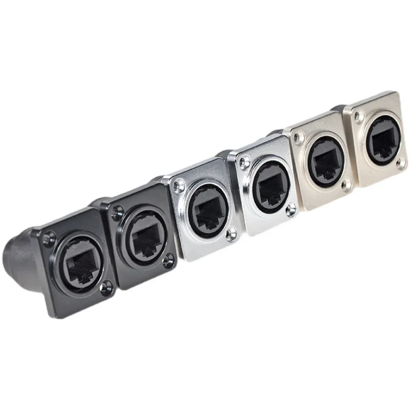 RJ45 Industrial network cable connector Panel mounted crystal connector Plug socket waterproof socket Network adapter