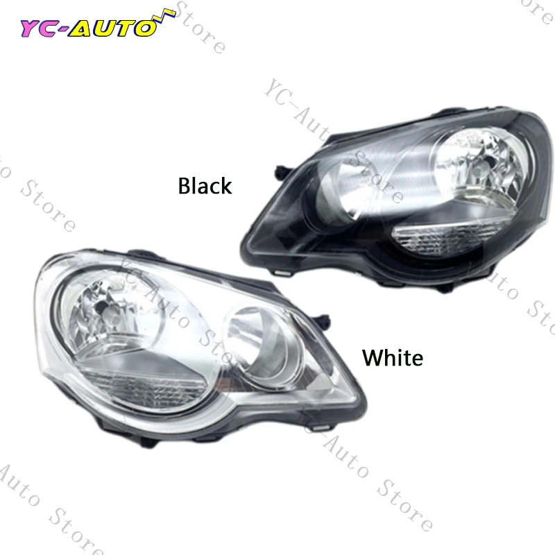 Car Front Bumper Head Light Fog Light White Black Headlight Car Accessories For Volkswagen VW POLO 9N3 2006 2007 2008 2009 2010