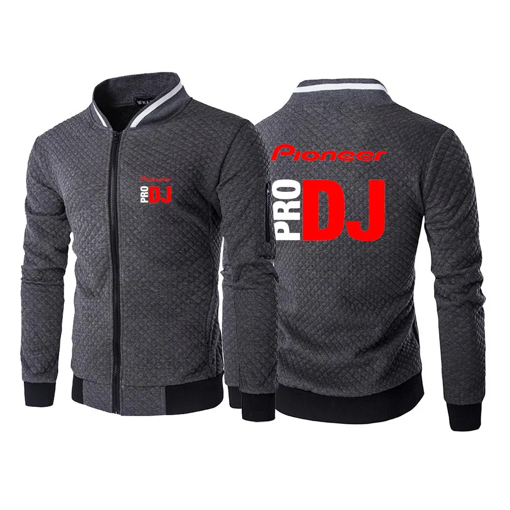 

2025 Popular Versatile Coat Spring And Autumn Fashion Zipper Hoodies Man's DJ Pioneer PRO Logo Print Round Neck Slim Jacket