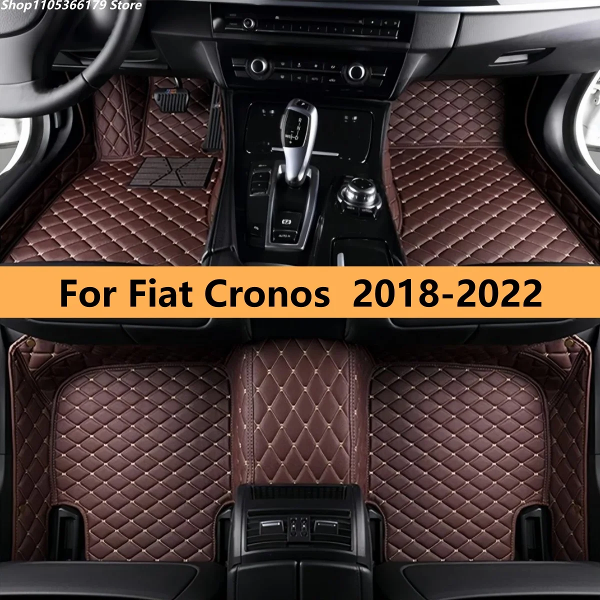 

Car Floor Mats For Fiat Cronos 2018 2019 2020 2021 2022 Auto Accessories Leather Matts Foot Carpet Pads Full Set
