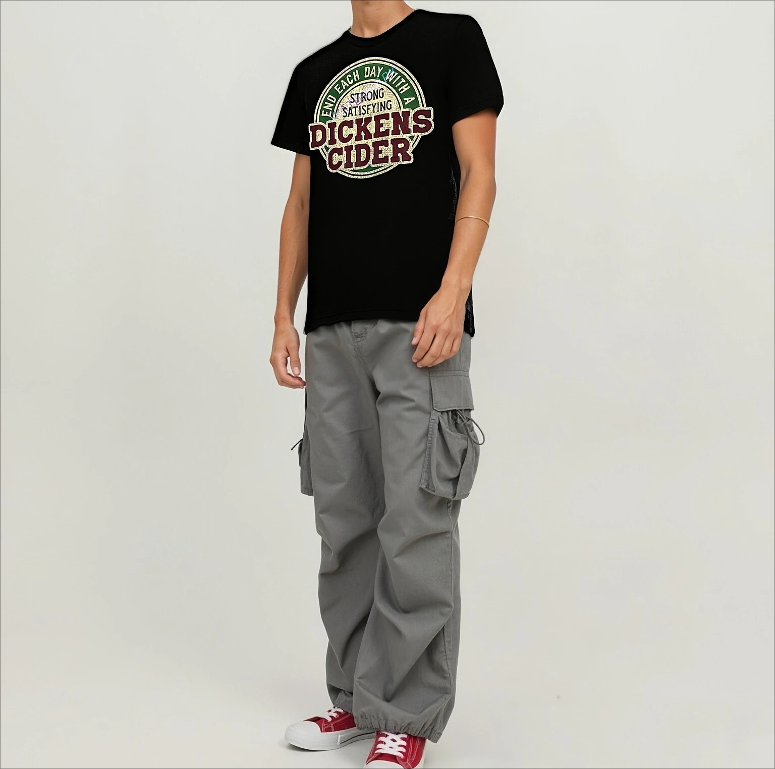 تي شيرت مضحك جديد لعام 2025 مصنوع من القطن باللون الأسود وطباعة قوية ومرضية غير رسمية لجميع المواسم يمكن غسلها في الغسالة