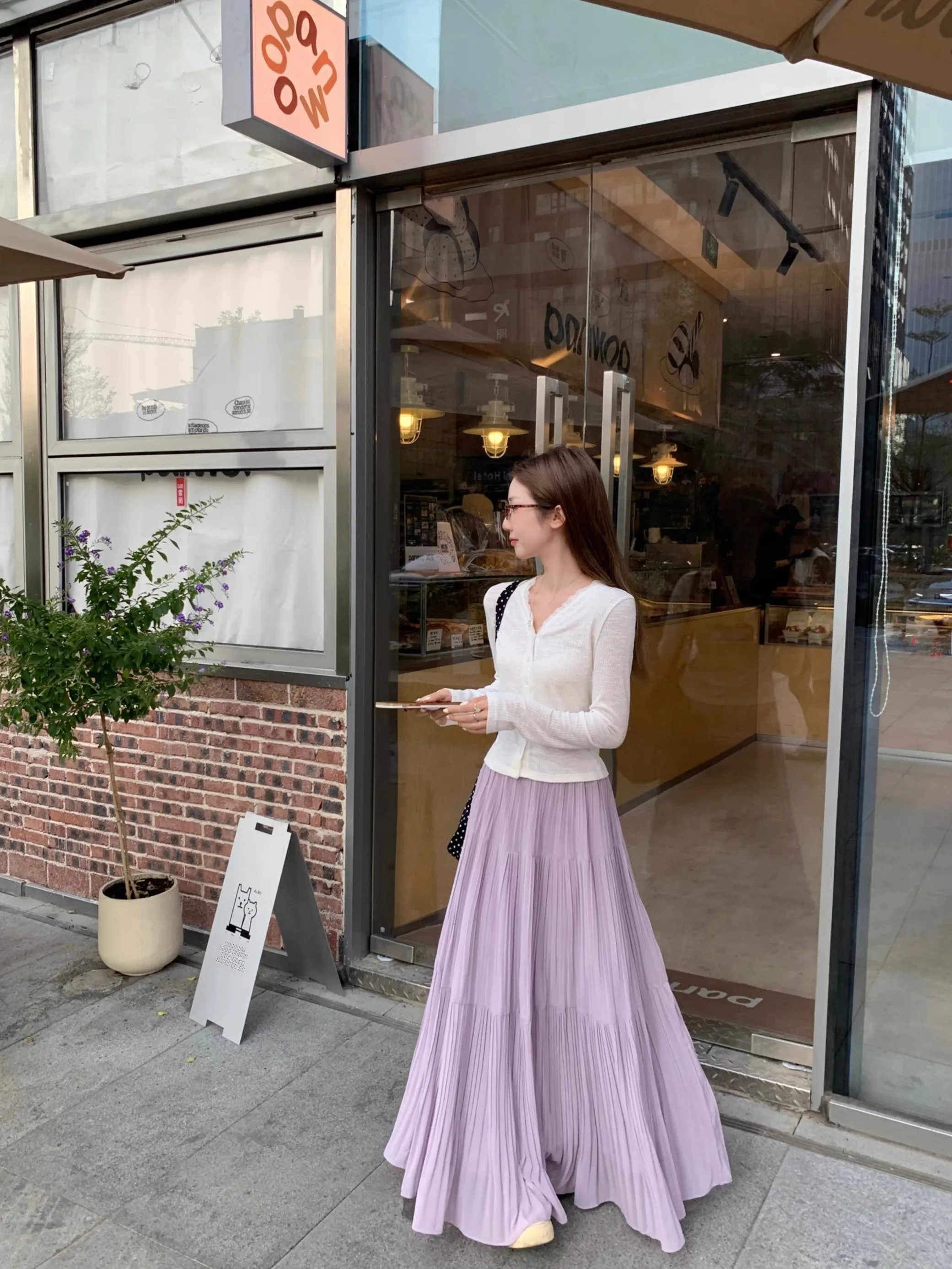 

Нежная плиссированная юбка-миди А-силуэта цвета фуксии для женщин, новая модель больших размеров, стройнящая, свободная, расклешенная, струящаяся, с высокой талией, длинная юбка-платье