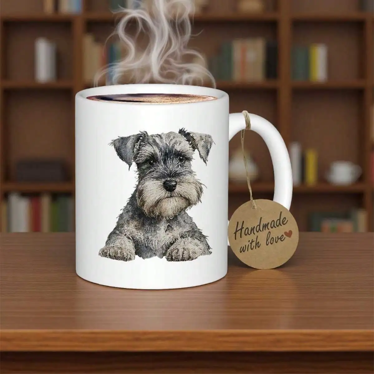 

1pc 11oz Cute Miniature Sauna Dog Ceramic Mug perfect gift for pets lovers, suitable for Christmas, Mother's Day, Father's Day