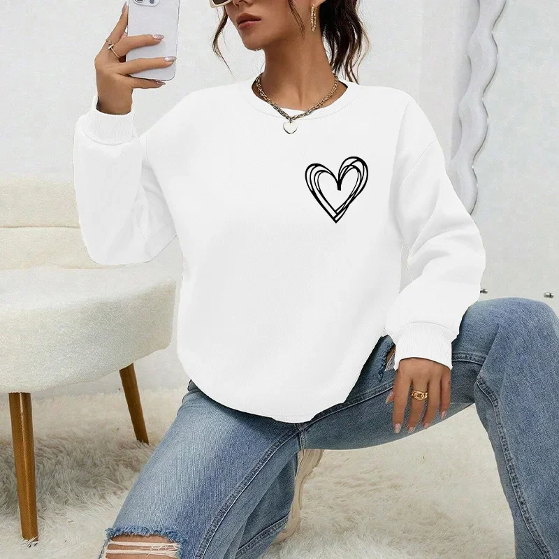 

Женские толстовки в корейском стиле с принтом, топы с круглым вырезом, повседневные спортивные пуловеры для бега на открытом воздухе, женская одежда с длинными рукавами