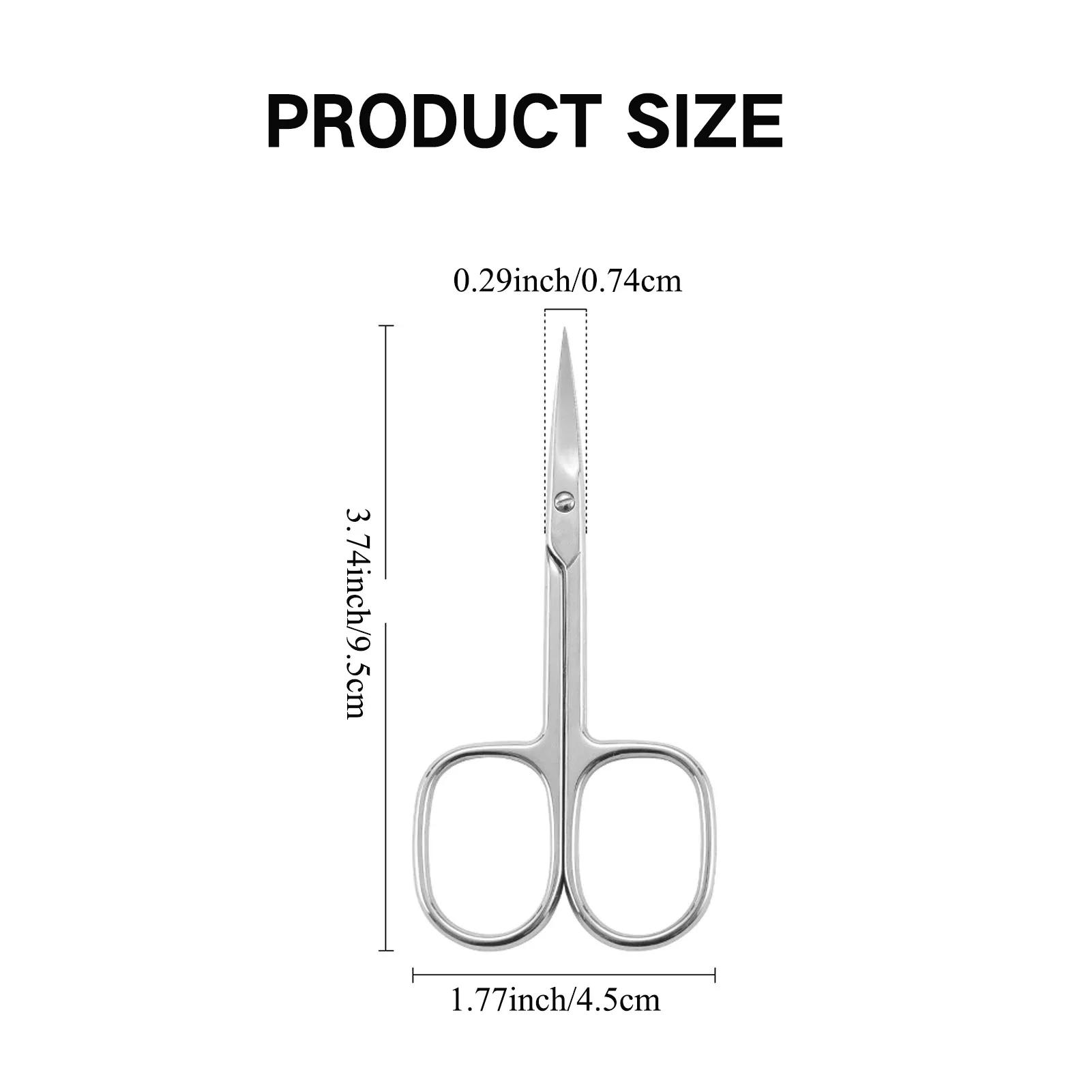 Professional Manicure Scissors Stainless Steel Cuticle Precision Beauty Grooming for Nail Facial Hair Eyebrow Eyelash Nose Hair