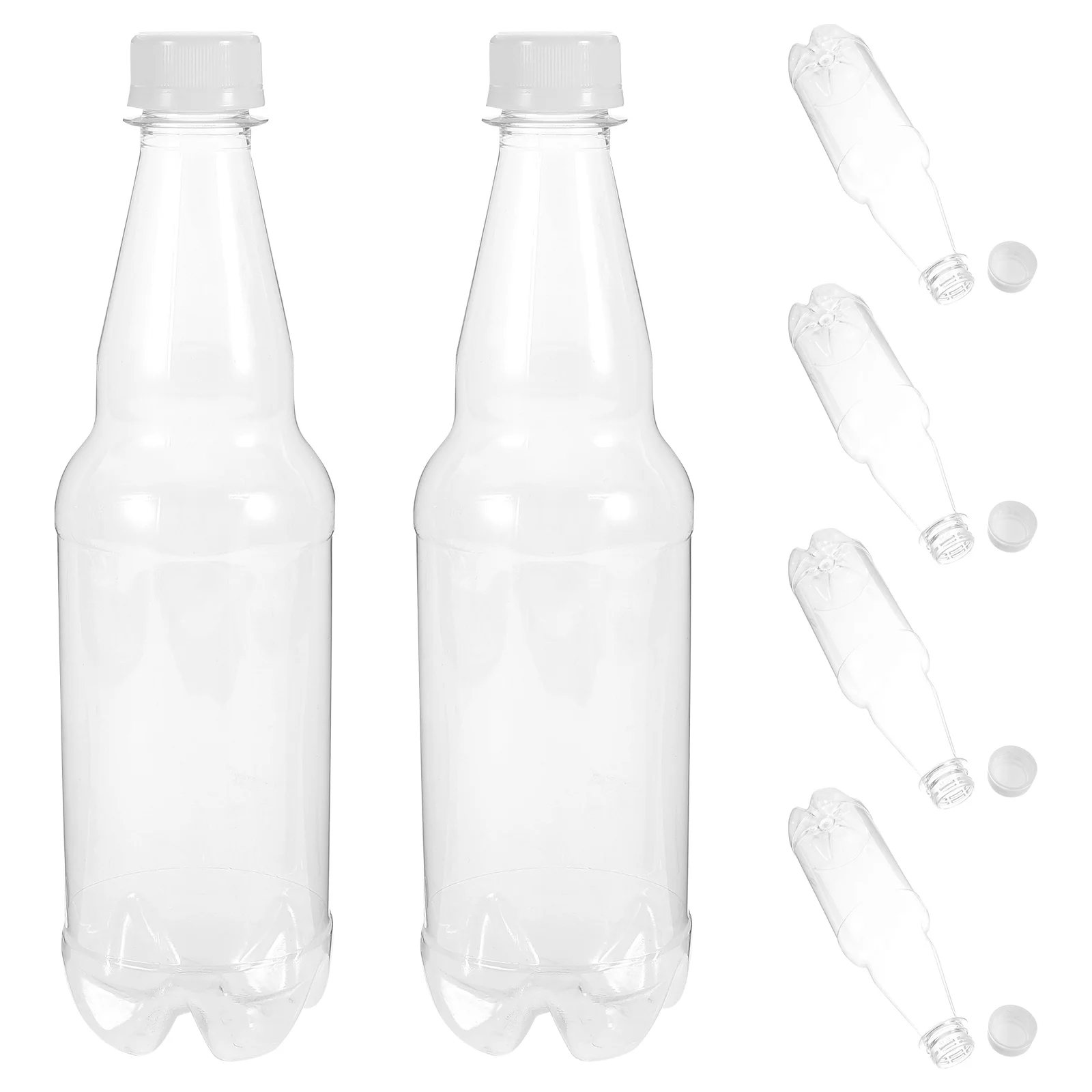 

6 Pcs Empty Bottle Daily Supply Wear-resistant Clear Soft Drink Portable The Pet Multi-function Outdoor Accessory Plastic