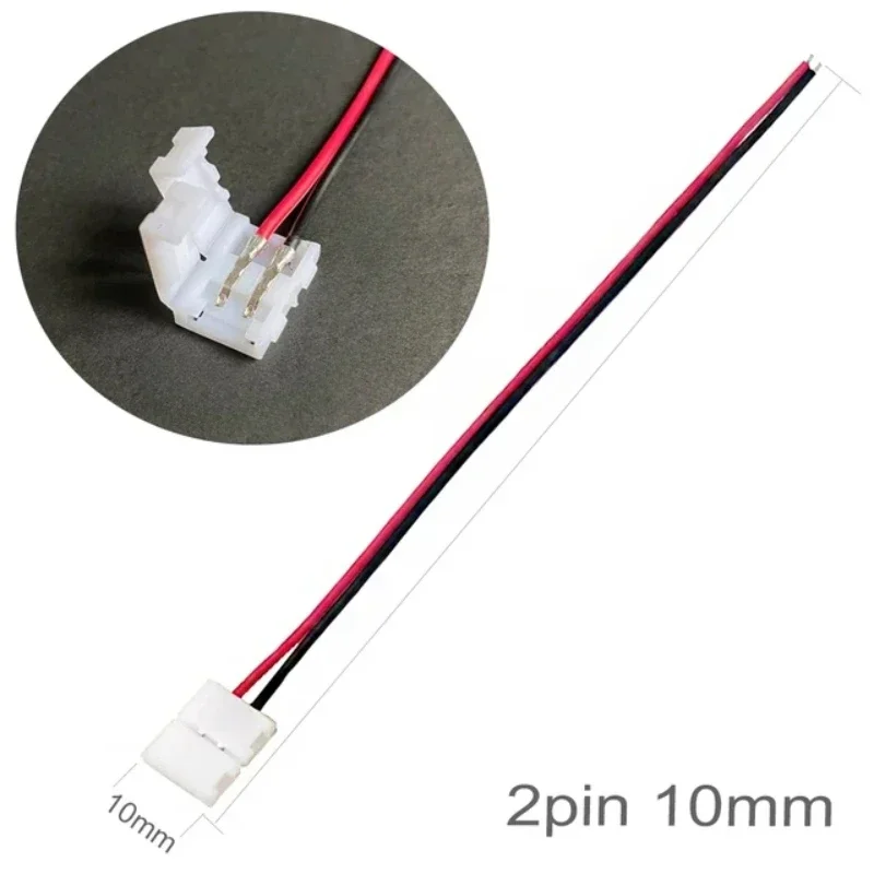 2Pin/3Pin/4Pin/5Pin/6Pin Power LED Strips Lights Connector Splice Clip For SMD 3528 5050 LED Strip Lamps Lights Bar Conector