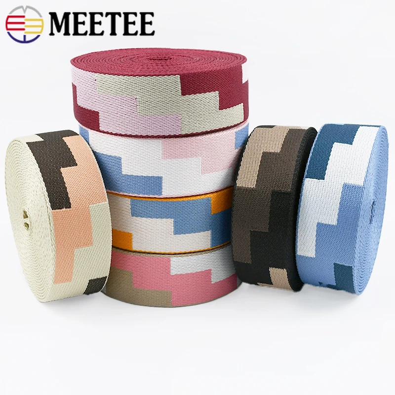 

5Meter Meetee 38mm Ethnic Polyester Webbing Ribbon Band for Bag Strap Backpack Belt Bias Binding Tape DIY Sewing Craft Accessory