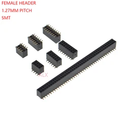 10PCS SMD SMT 2*2/3/4/5/6/7/8/9/10/12/16/20/40/ PIN Double Row Pin Female Header 1.27MM Pitch Connector Socket 2X/6/8/10/20