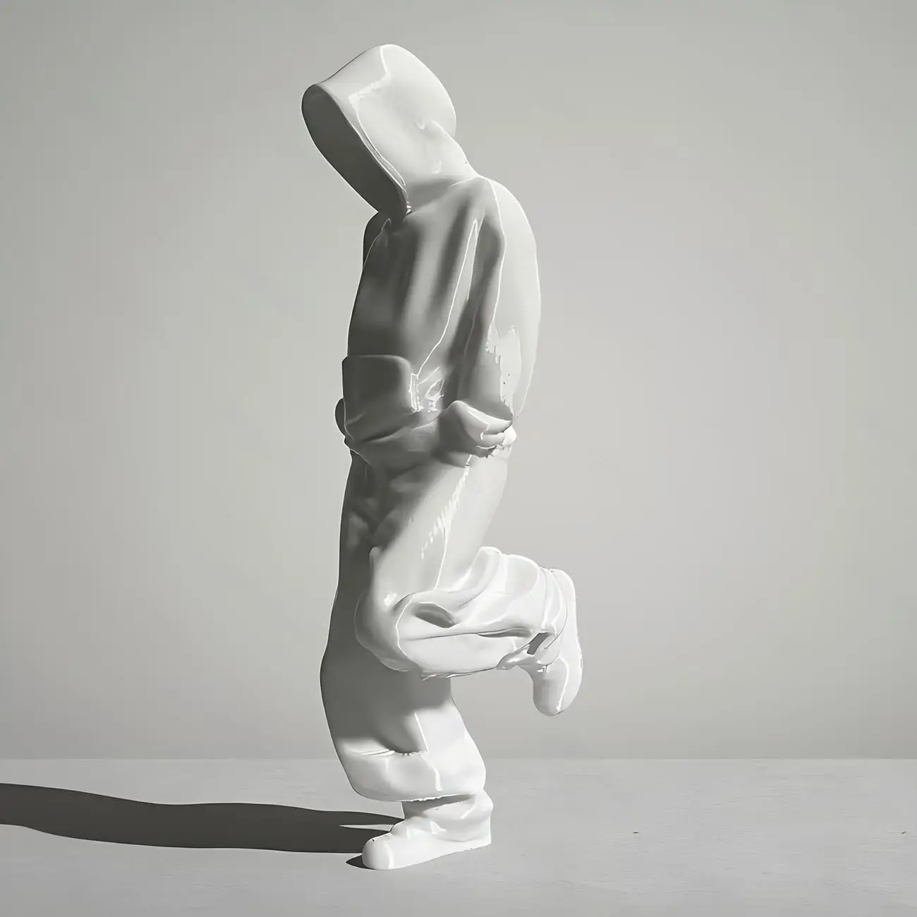 Faceless Thinker Model Set, Black & White Decor