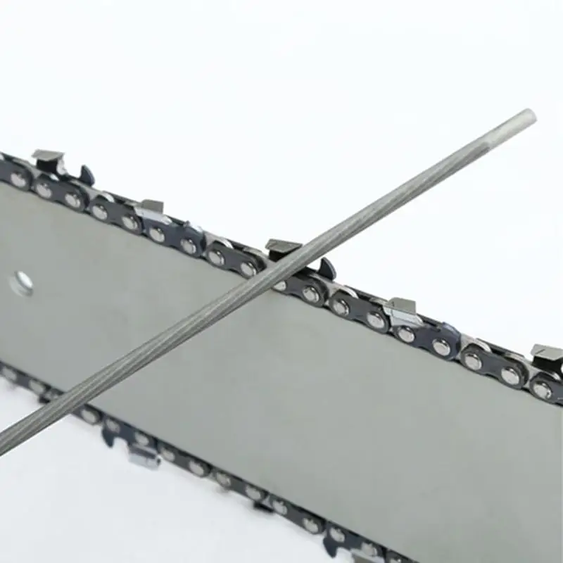 

652F 3 Pieces/Set Chainsaw Chain Sharpening File with Plastic Handle for Chainsaw