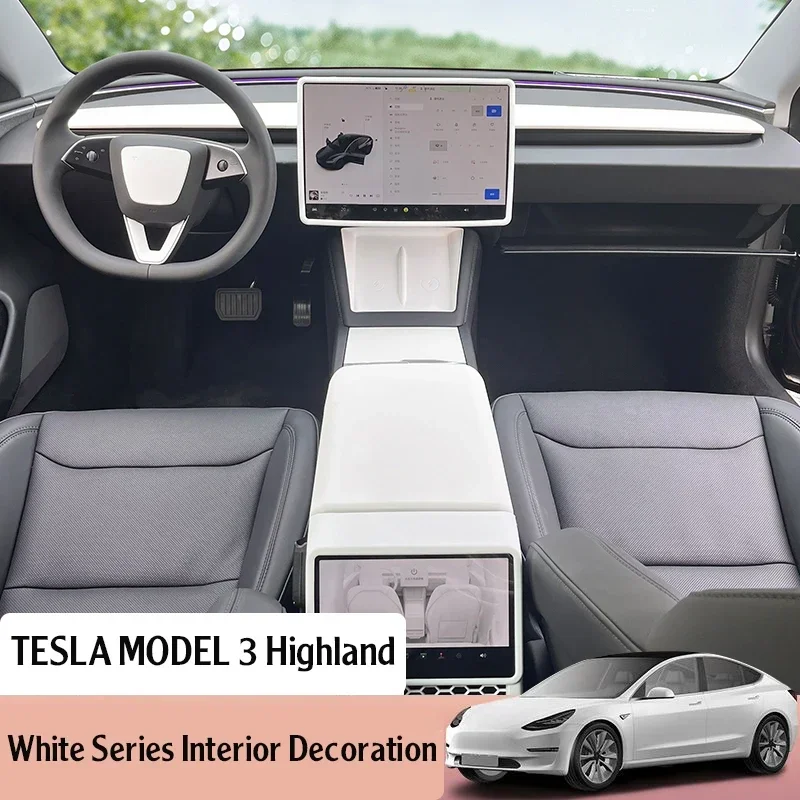 

For Tesla Model 3 highland Interior Center Console Storage Box Steering Wheel Screen Protection Decorative Footrest Seat Cover