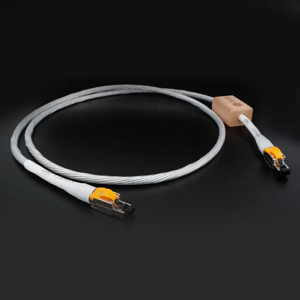 HiFi Nordost Odin Cat8 Speed Lan Cable RJ45 Network Patch Cable Ethernet Cable   with high purity Silver Plated Conductor