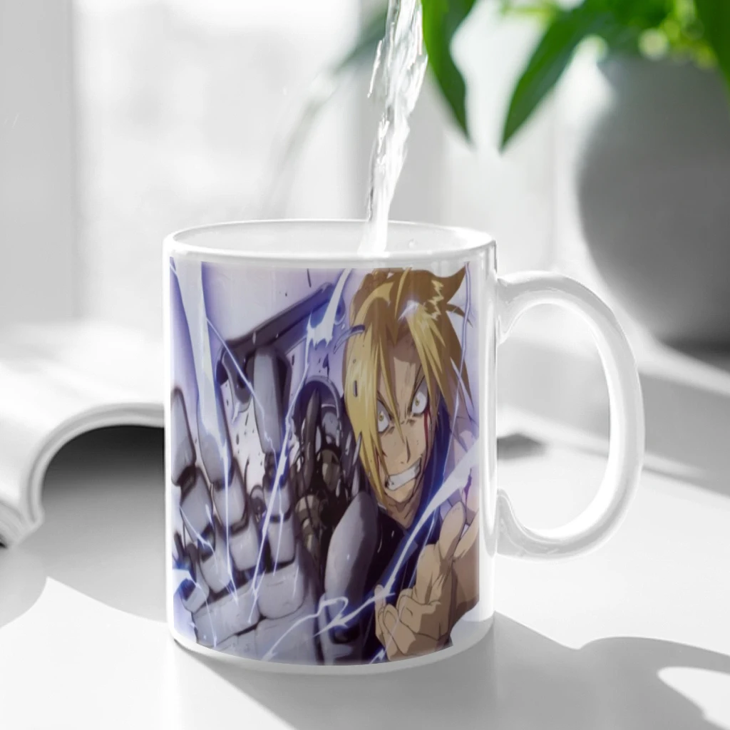 

Anime Fullmetal Alchemist Ceramic Mugs Coffee Cups Milk Tea Cup ins Oatmeal Breakfast Mug Drinkware Kitchen