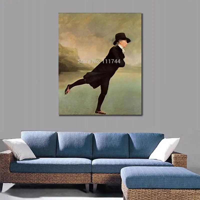 Modern Art Portrait Reverend Robert Walker Skating on Duddin Sir by Henry Raeburn Room Decor High Quality Hand Painted