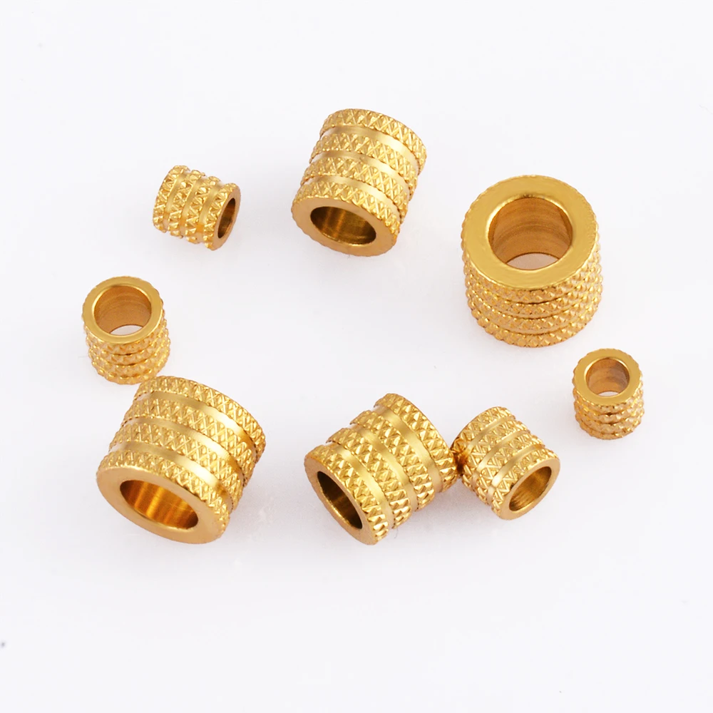 Wholesale 20pcs/lot Gold Stainless Steel Gear Spacer Loose Beads Charms for DIY Jewelry Making Bracelet Necklace with big holes