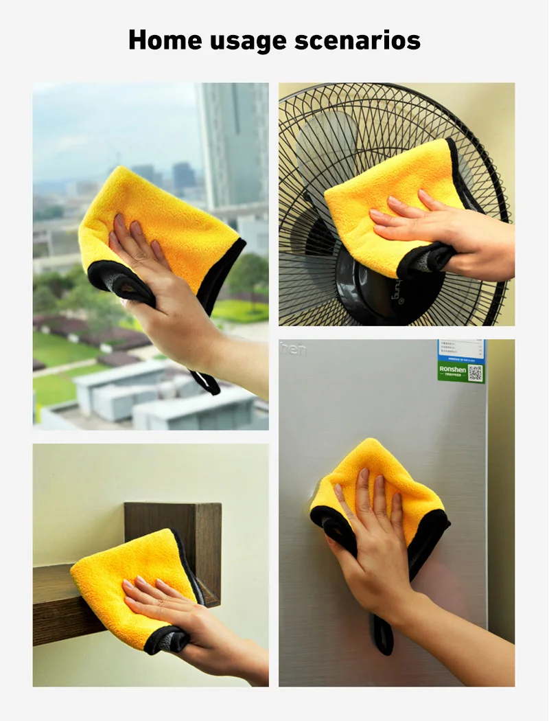 1/3/5Pcs Car Wash Microfiber Towel Car Cleaning Drying Cloth Hemming Car Care Cloth Detailing Car Wash Towel 30x30/60CM