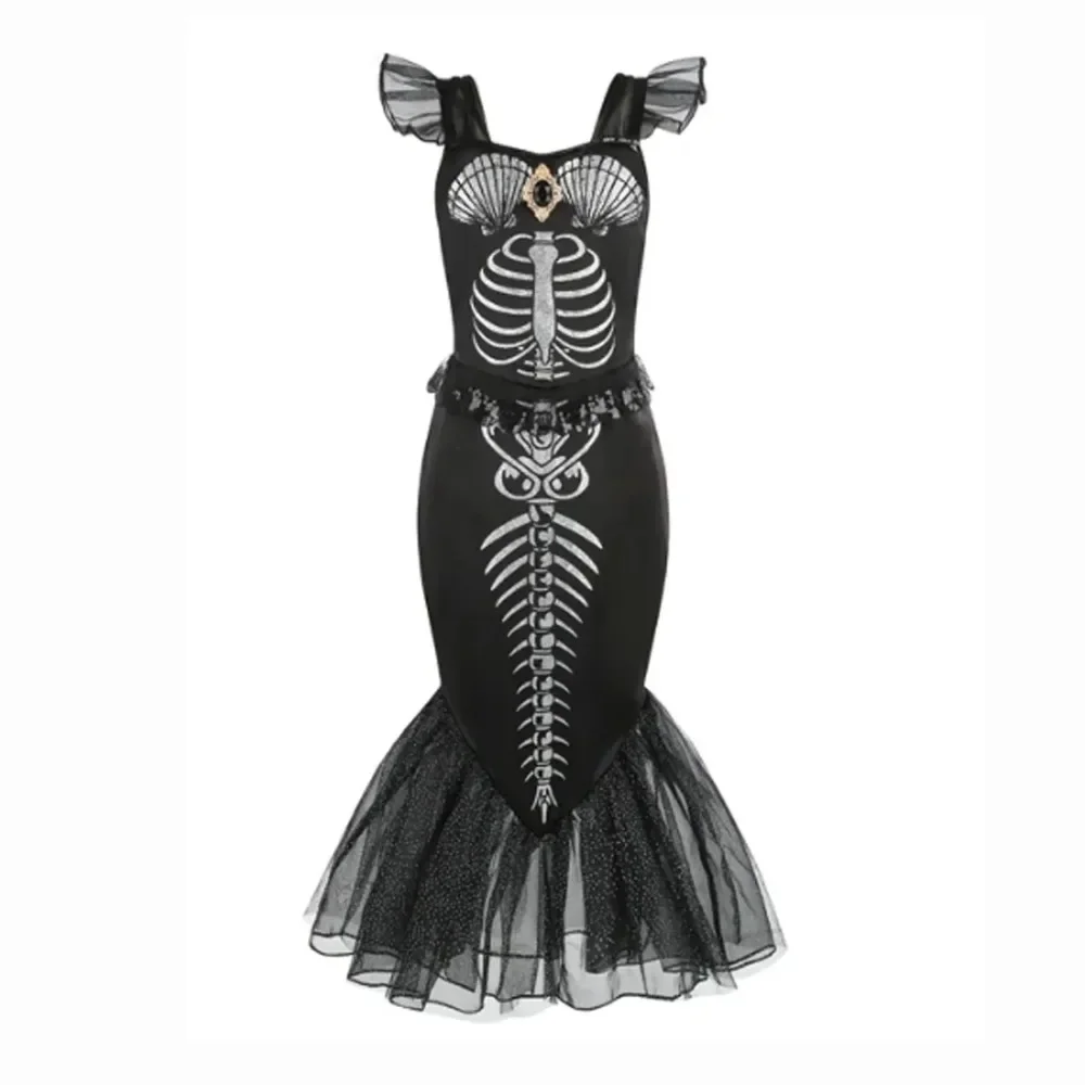 Best-selling Halloween Vampire Wings Little Nana Dress Same Vampire Skirt Skull Mermaid Halloween Cos Costume