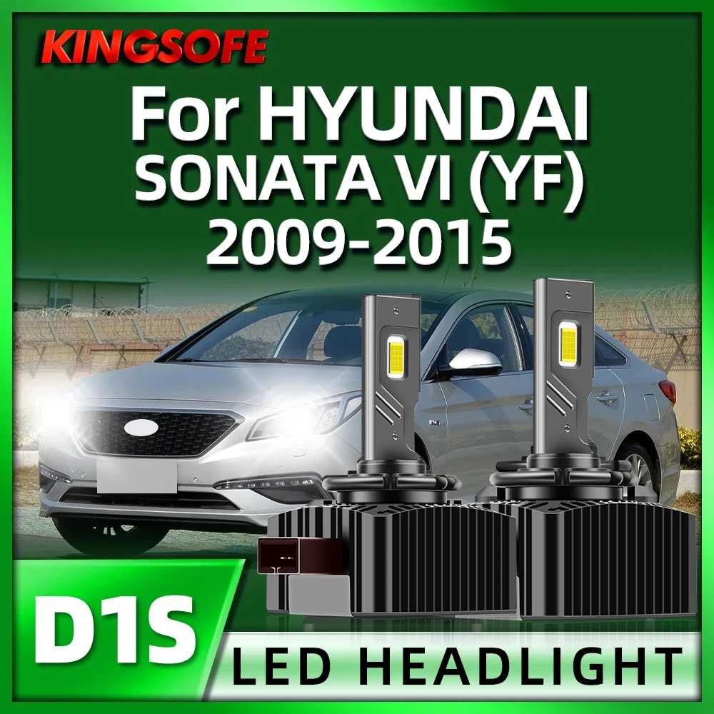 KINGSOFE D1S LED Headlight 30000LM Upgrade HID Bulbs 6000K White Car Light For HYUNDAI SONATA VI (YF) 2009 10 11 12 13 14 15