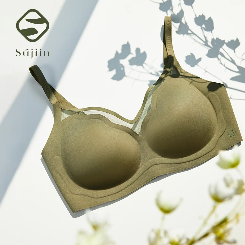 

SUJIIN Seamless Lace Bras for Women Push Up Wireless Comfortable Bra Female Soft Support Thin High Quality Bralettes Woman MX228