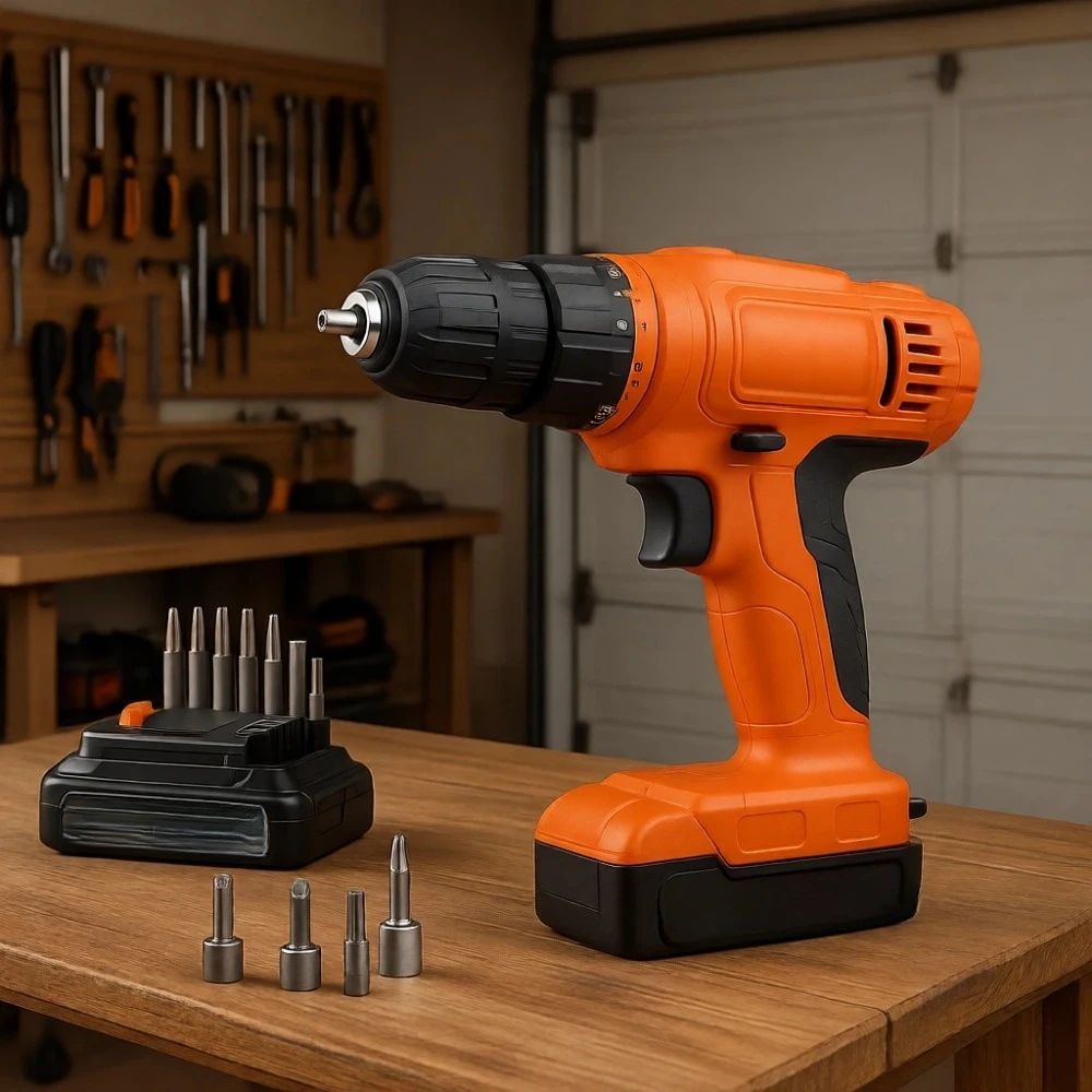 

Аккумуляторная дрель-шуруповерт 20В с набором из 30 насадок, аккумулятором и зарядным устройством в комплекте