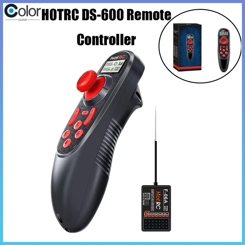 Hotrc Ds-600 6ch 2.4ghz نظام الراديو الارسال تحكم عن بعد مع Ds 600 Pwm 6 قناة استقبال لقارب Rc