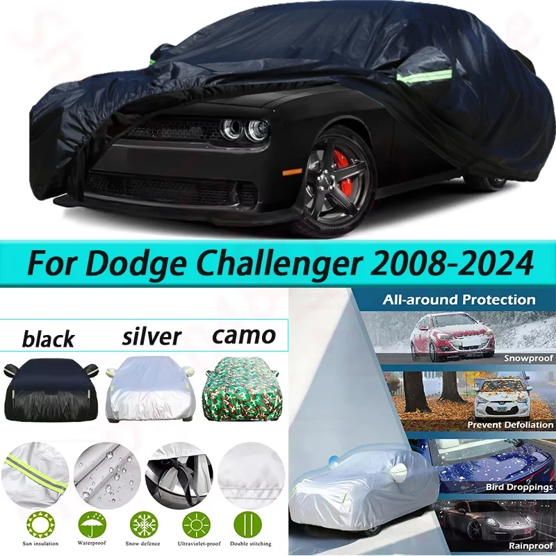 

Car Covers Waterproof All Weather Replace for Dodge Challenger 2008-2024 for Snow Rain Dust Hail Protection