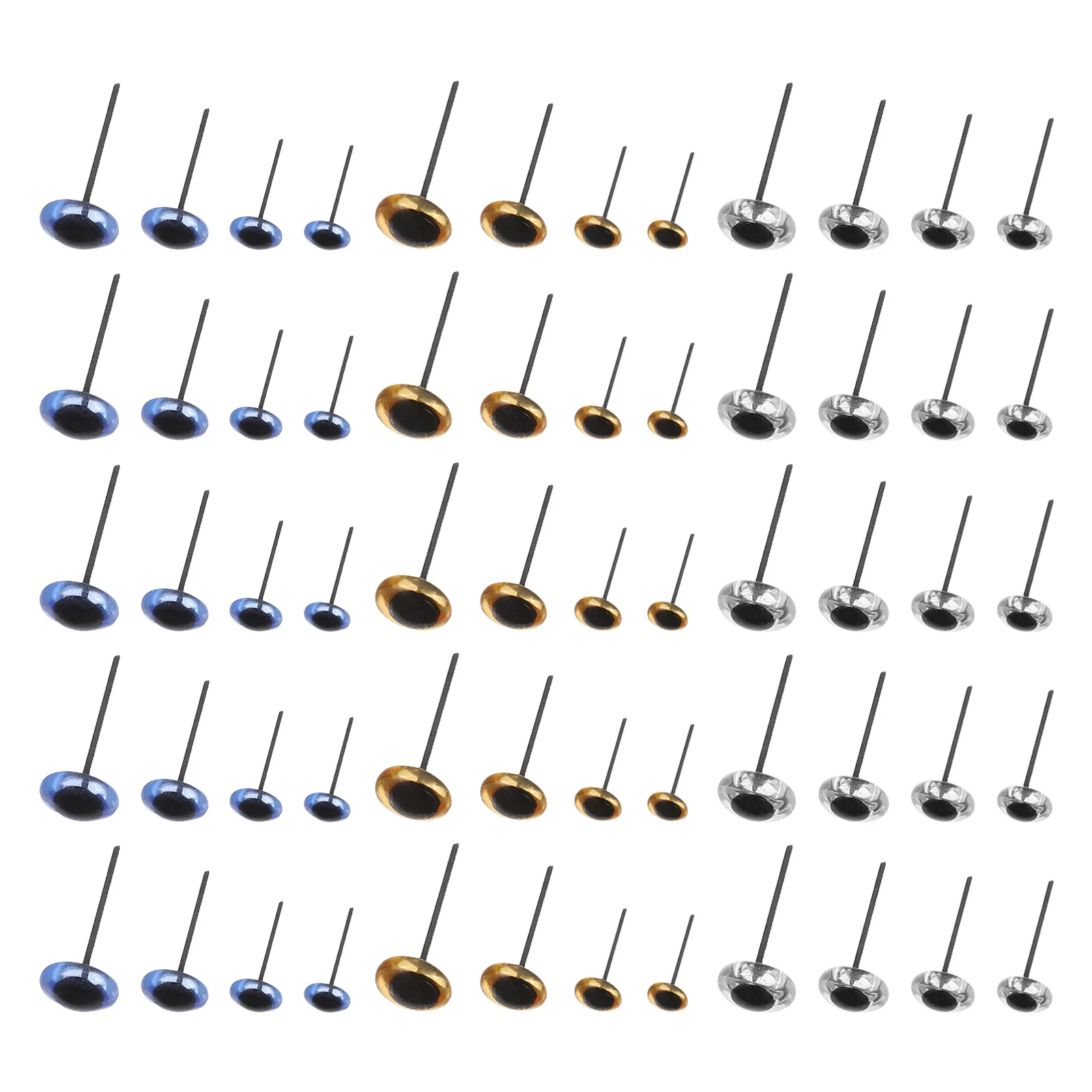 ตาแก้วนิรภัย 120 ชิ้น สำหรับงานเย็บปักถักร้อย รูปทรงกลม สมจริง สำหรับงานฝีมือ ติดตุ๊กตา ทำของเล่น