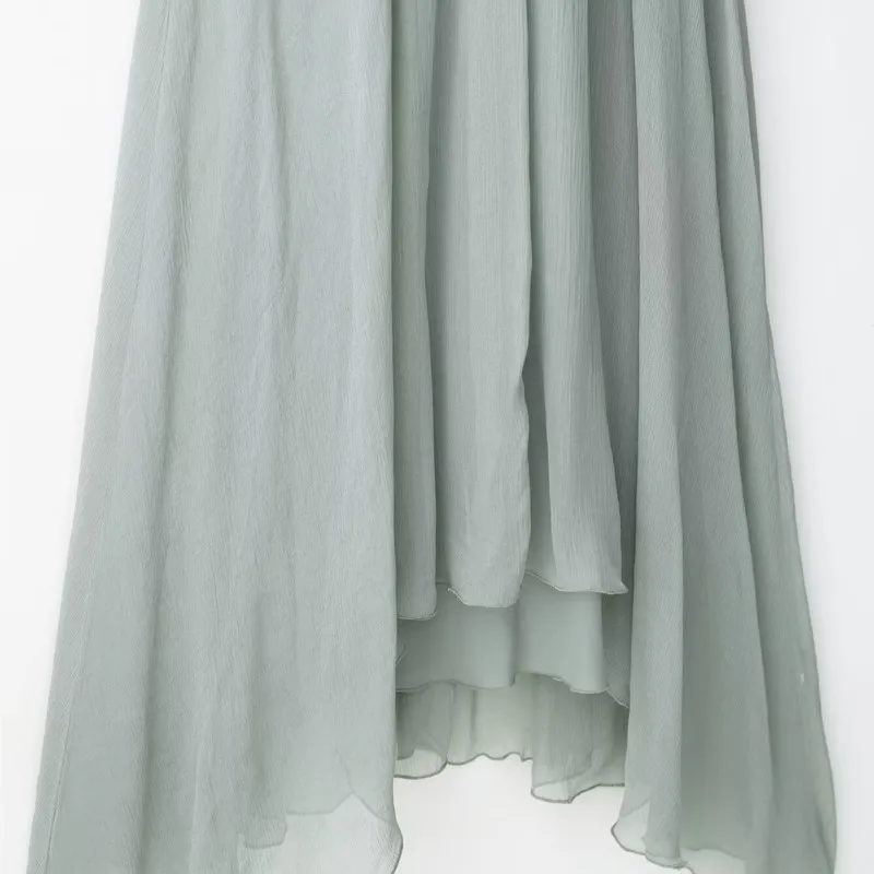 Elegant Long Dresses Woman 2025 New Summer Sexy Sleeveless O-neck Bodycon Midi Dress Fashion Green Ruched Party Evening Dresses