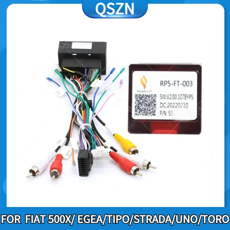 

QSZN Android Car Radio Canbus Box FT-SS-05/RP5-FT-003 For FIAT 500X/ EGEA/TIPO/Strada/UNO/TORO Din Harness Wiring Cables