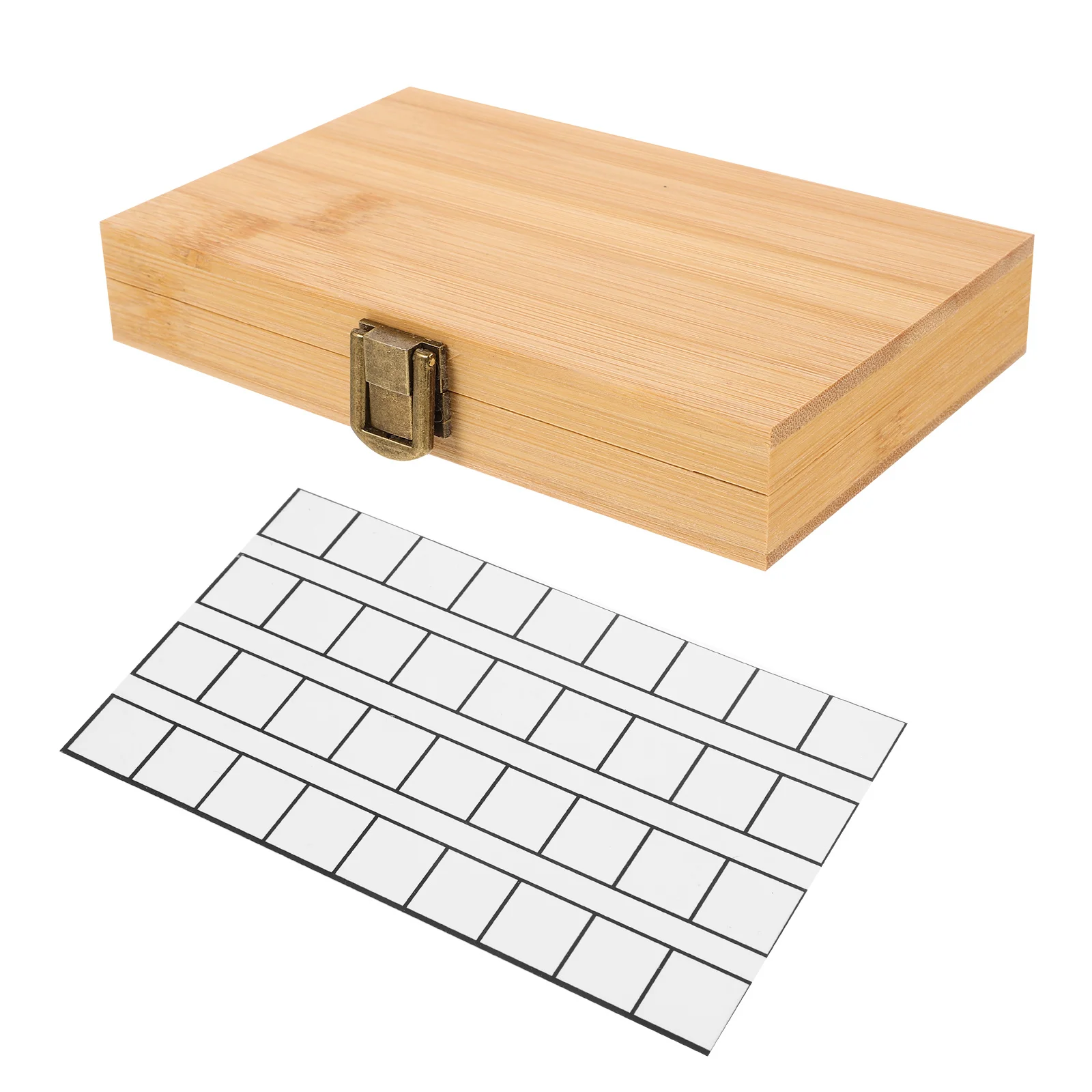 

1Set Watercolor Pigment Box Sturdy Construction with Lid Keeps Colors Fresh Perfect for Watercolor Acrylic Painting Mixing Tray