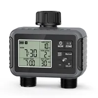 2-Zone Sprinkler Timer Programmable Garden Hose Timer Water-Saving Irrigation Controller for Lawn Yard Drip Systems IPX5