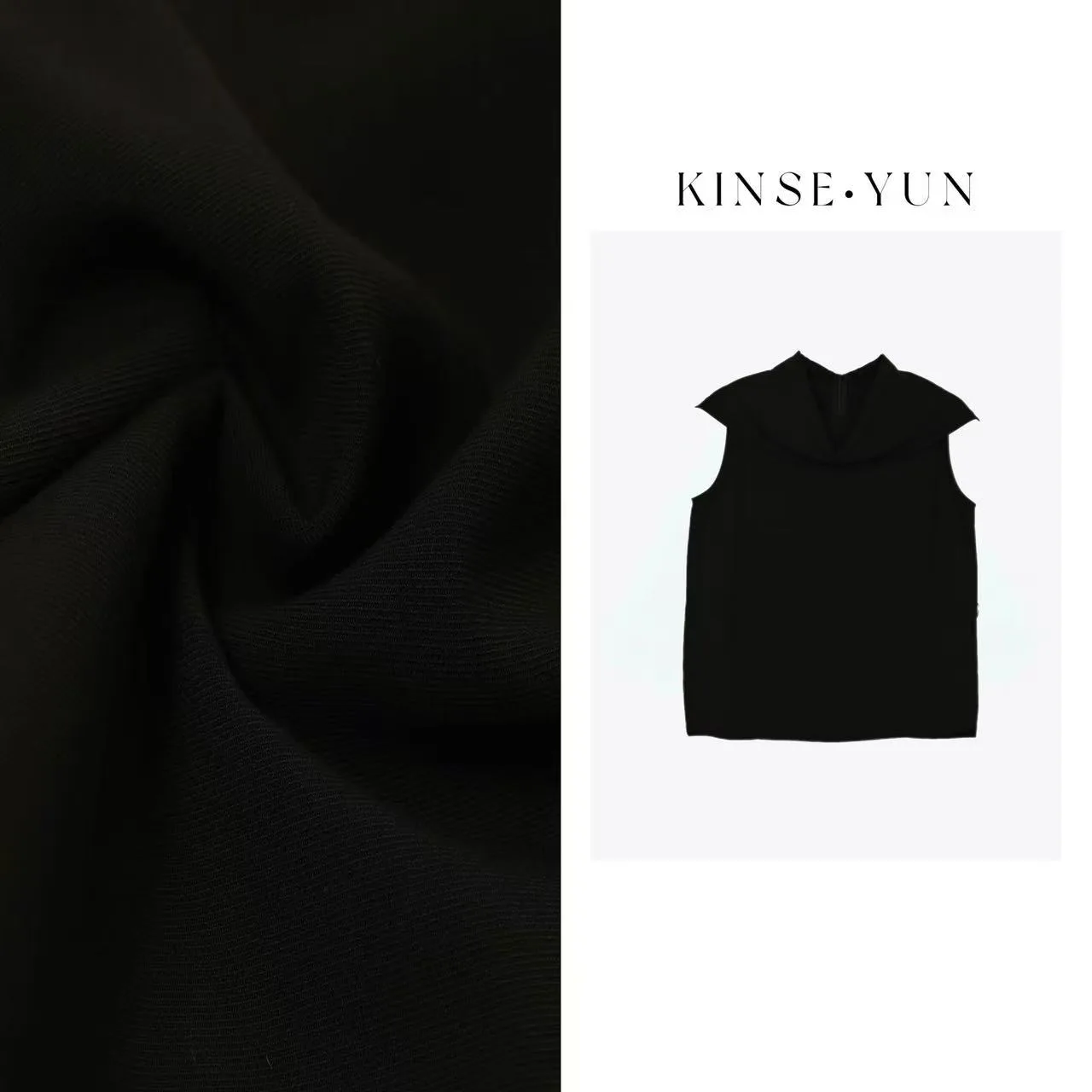 

KINSEYUN Wool Sleeveless Design Sense One Shoulder Top Unisex Loose Fit Comfortable Spring Summer Fashion Workwear