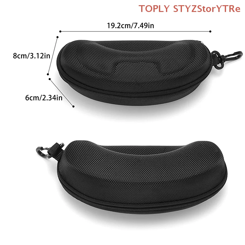 1 قطعة حافظة نظارات إيفا سوداء محمولة مع خطاف حلقة تسلق نظارات شمسية سوداء غطاء واقٍ مزخرف لهاتف آيفون وسحاب حامل صندوق حماية للنظارات #1