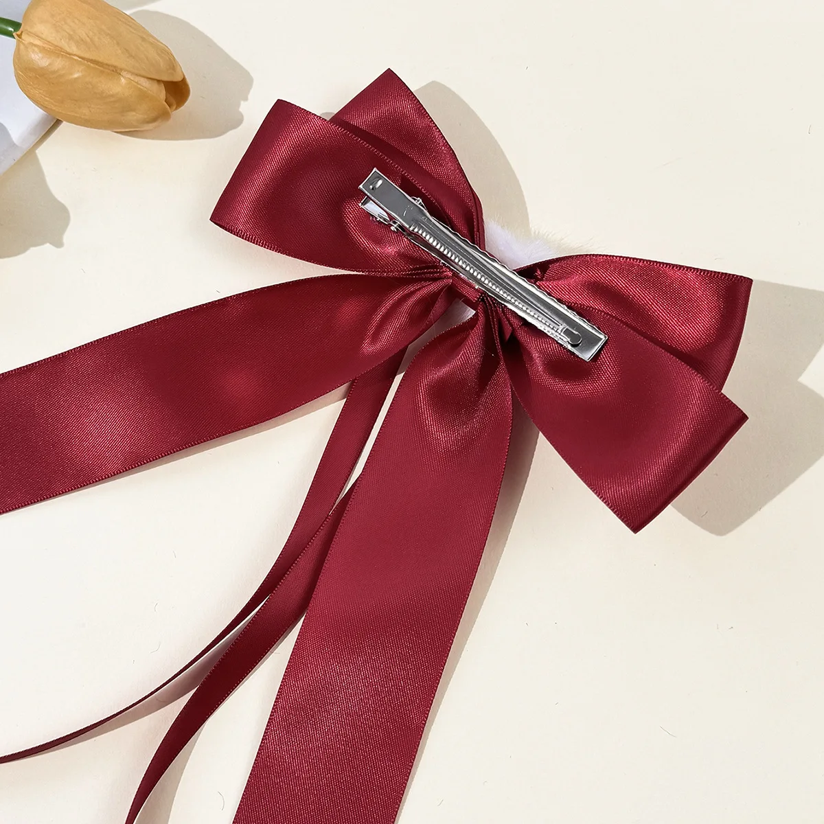 30 шт., заколки для волос с бантом из атласной ленты, 6-дюймовые длинные заколки с помпонами и кисточками для женщин и девочек, оптовая упаковка, аксессуары для головных уборов