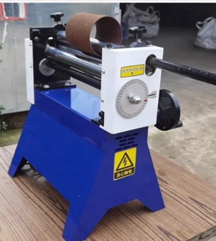 220V Electric Rolling Machine Stainless Steel Plate Bending Partly 3-star Axis Round Tube Rounding Tool Sheet Metal Roll Forming