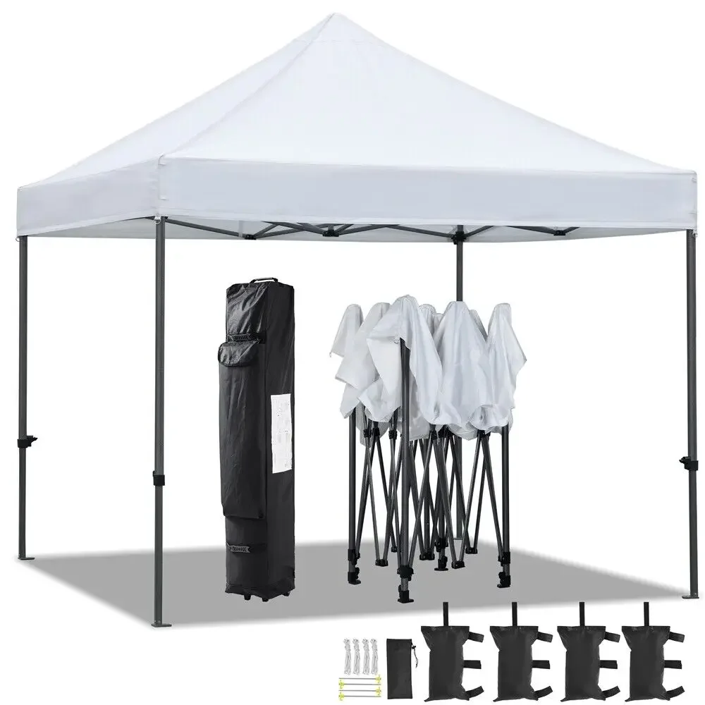 10x10' Commercial  Canopy Party Tent Folding Waterproof Heavy Duty