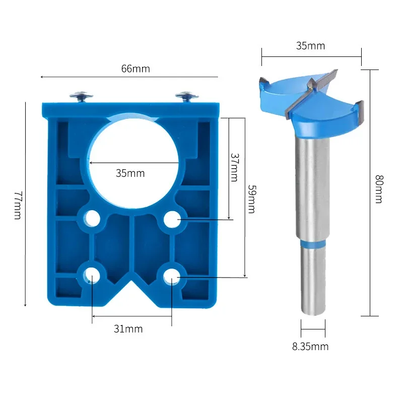 

Concealed Hinge Drilling Jig, 35mm, Drilling Guide, Carpenter Woodworking Tool, Hole Opener Locator, Door Cabinet