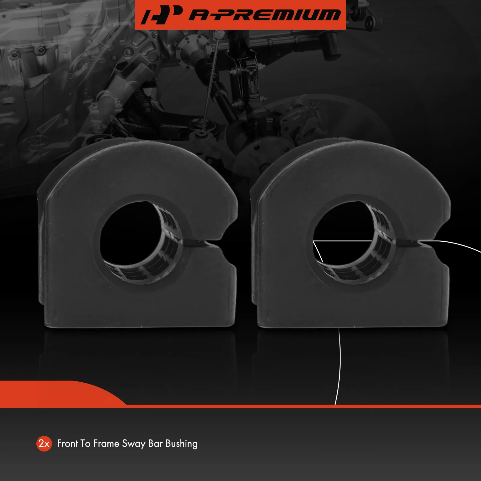 A-Premium 2x Front To Frame Sway Bar Bushing Kit for Ford Explorer 1998-2003 Ranger 1998-2011 Mazda B2300 2001-2007 B2500 B3000