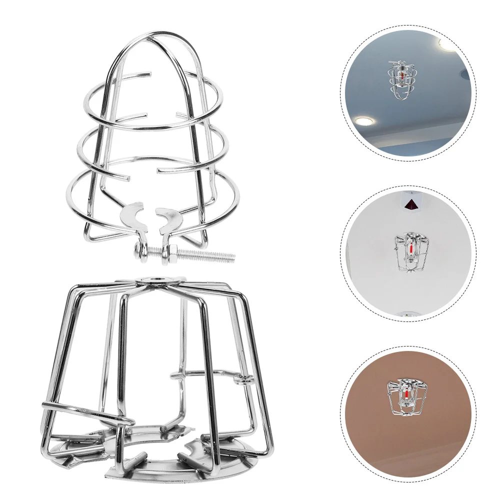 2Pcs Fire Sprinkler Cover Robust Protection Sprinkler Head Cage Heavy Duty Guard Fire Alarm Cover Wall Cage Mount