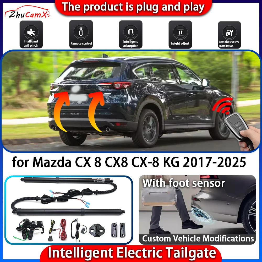 

ZhuCamX Smart Powered Tailgate System for Mazda CX 8 CX8 CX-8 KG 2017-2025 Automatic Intelligent Trunk Lift Control Kit