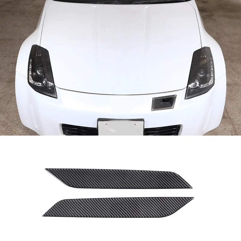 

For 2003-2006 Nissan 350Z soft carbon fiber car styling car headlight eyebrow decoration sticker car protection accessories