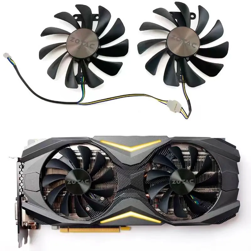 New graphics card cooling fan 4pin 95MM GFM10012H12SPA suitable for Zotac GTX1070 1070Ti 1080Ti amp graphics card fan