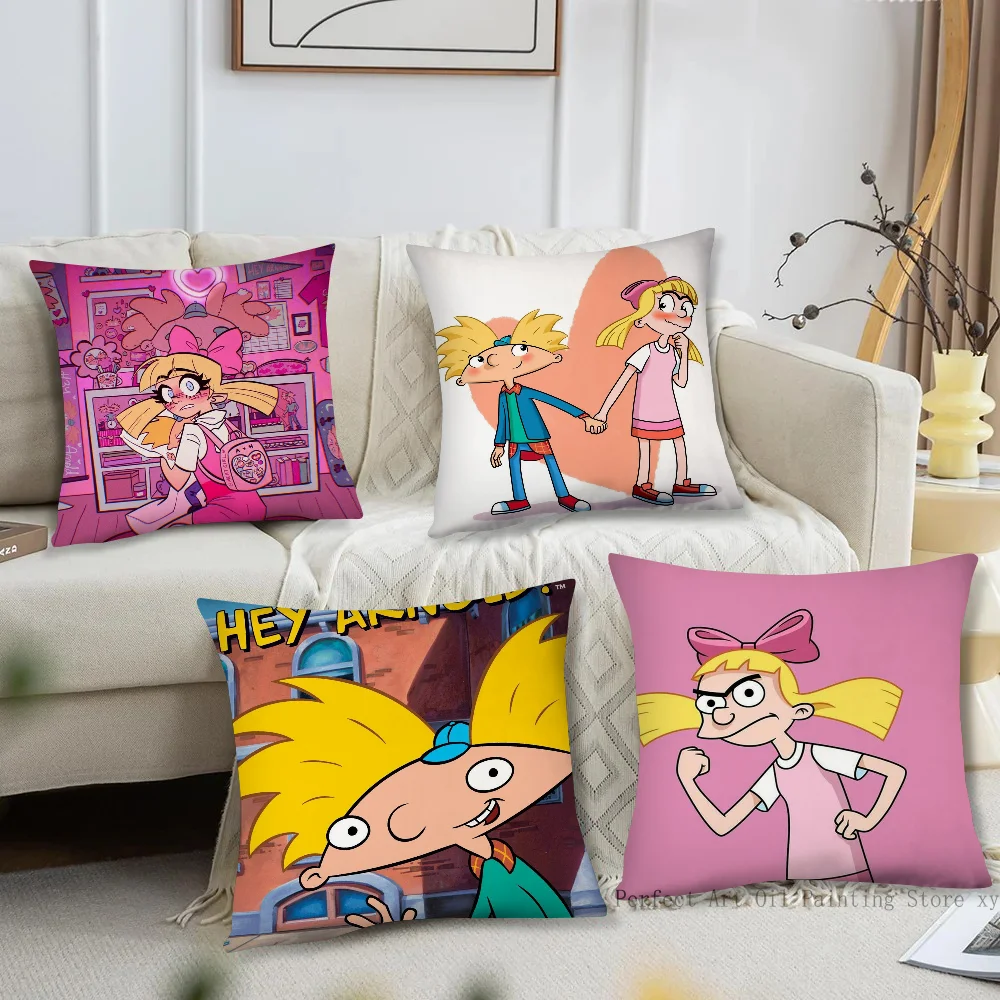 

Cartoon Hey A- Arnold Cool Pillow Case Square Pillow Bedroom Sofa Leisure Comfort Cushion Car Living Room Home Decoration