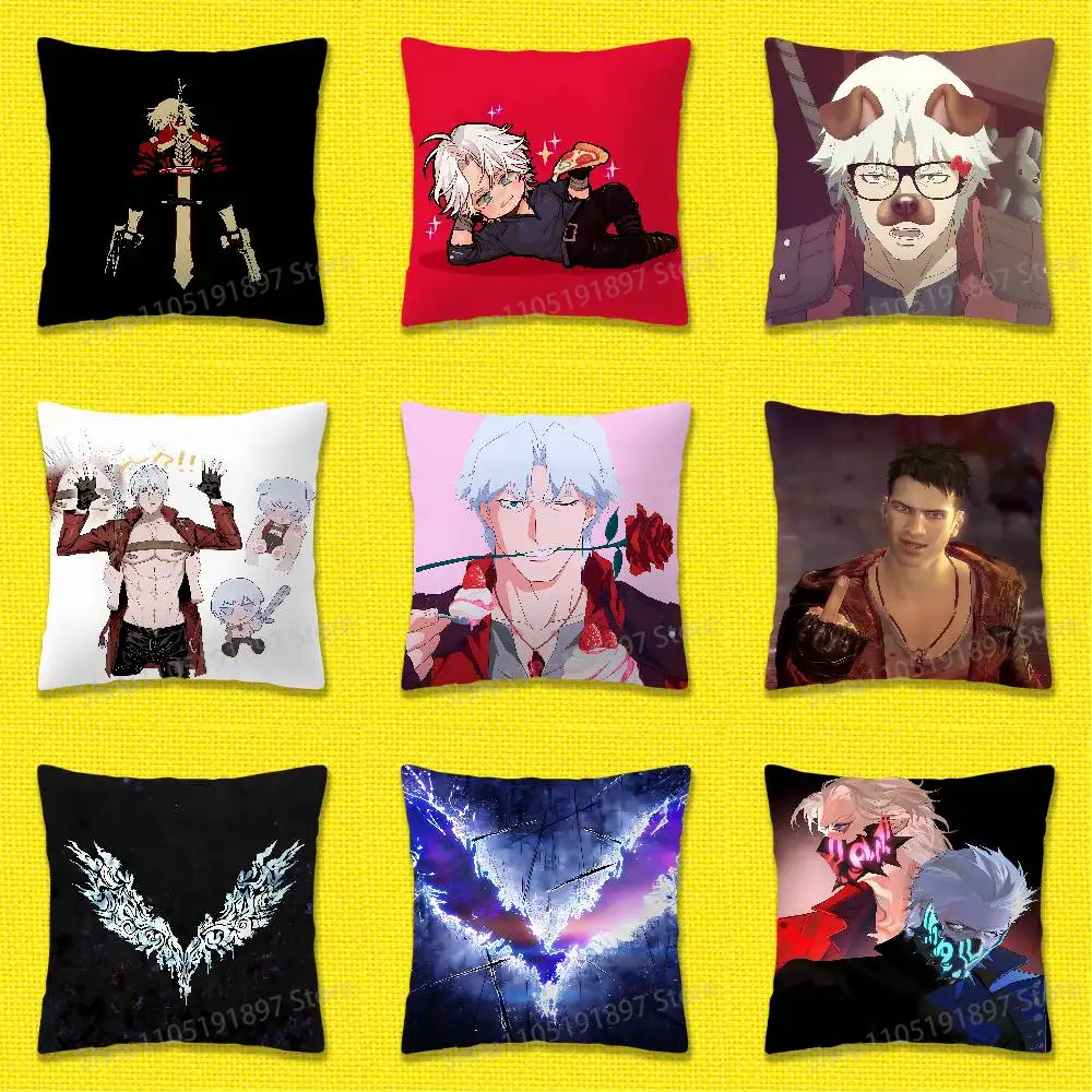 

D-DMC Dante D-Devil M-May Cry Throw Pillow Case For 50x50cm 40x40cm 55x55cm 45x45cm 30x30cm Square Bedroom Pillowcase Cover